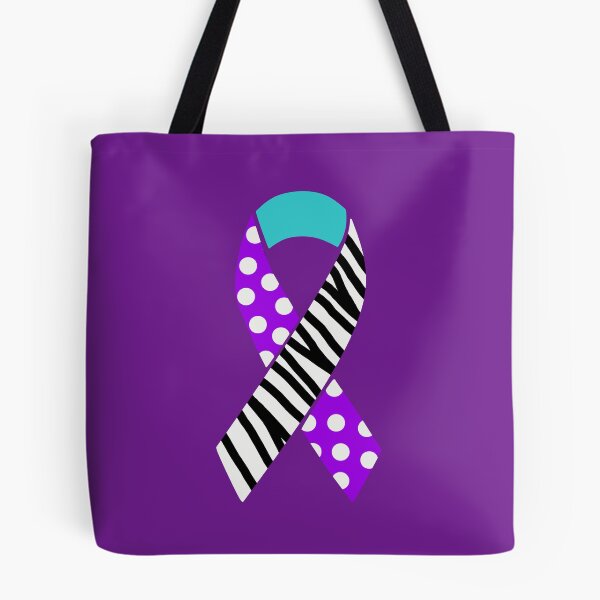Item preview, Purple, Turquoise and Zebra Print Awareness Ribbon (MCAS, Dysautonomia and EDS) designed and sold by nklange240.