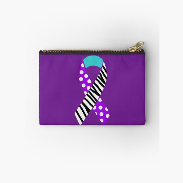 Item preview, Purple, Turquoise and Zebra Print Awareness Ribbon (MCAS, Dysautonomia and EDS) designed and sold by nklange240.
