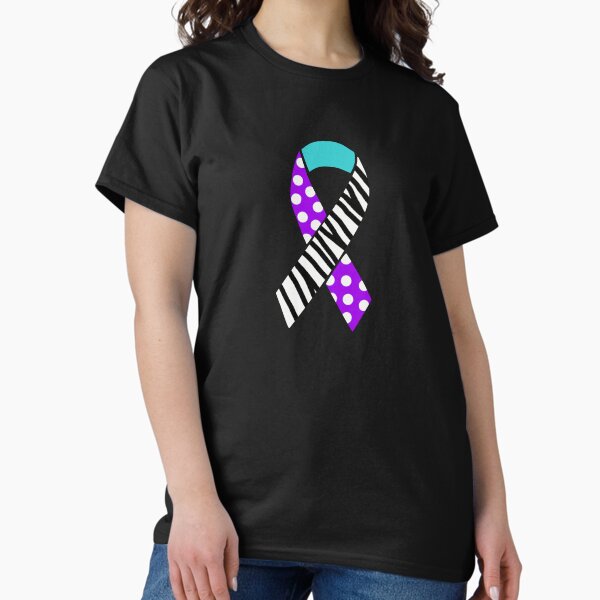 Item preview, Purple, Turquoise and Zebra Print Awareness Ribbon (MCAS, Dysautonomia and EDS) designed and sold by nklange240.