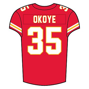 Christian Okoye Home Jersey Sticker for Sale by designsheaven