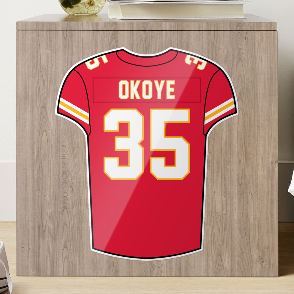 Christian Okoye Home Jersey Sticker for Sale by designsheaven