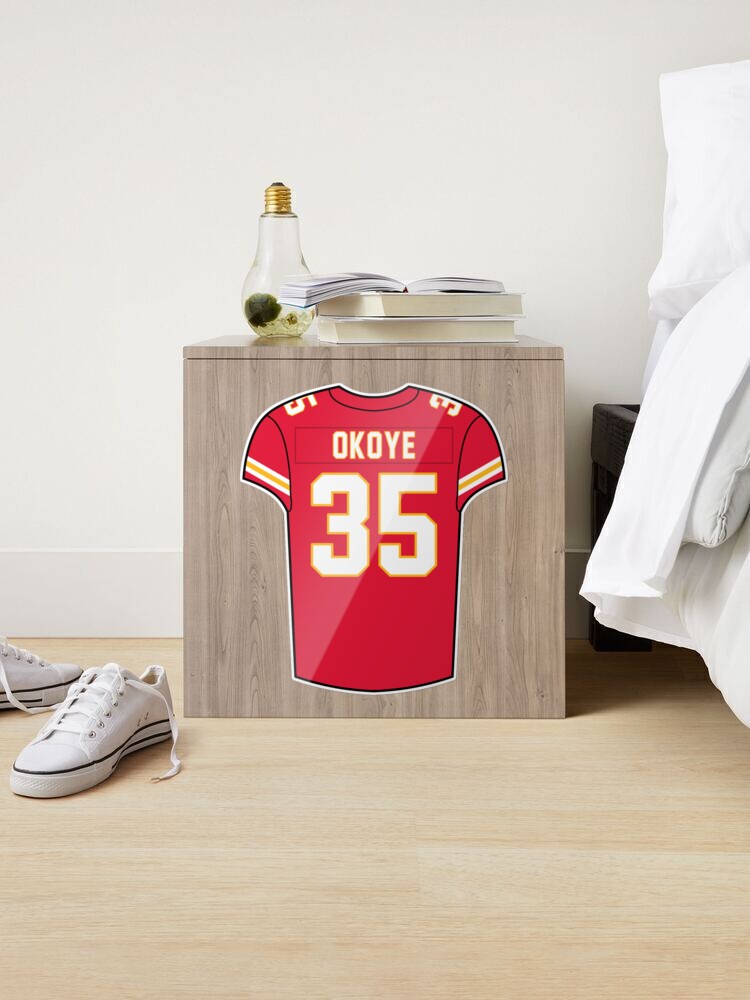 Christian Okoye Home Jersey Sticker for Sale by designsheaven