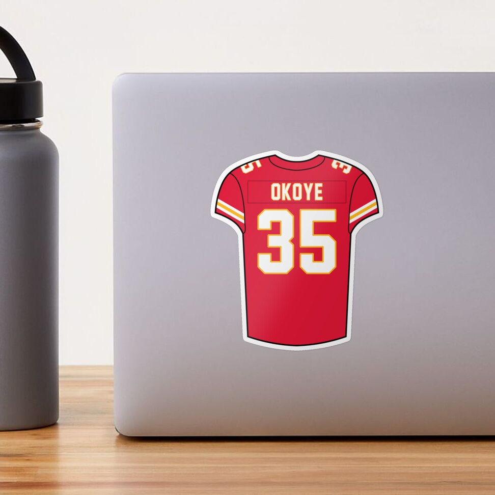 Christian Okoye Home Jersey Sticker for Sale by designsheaven