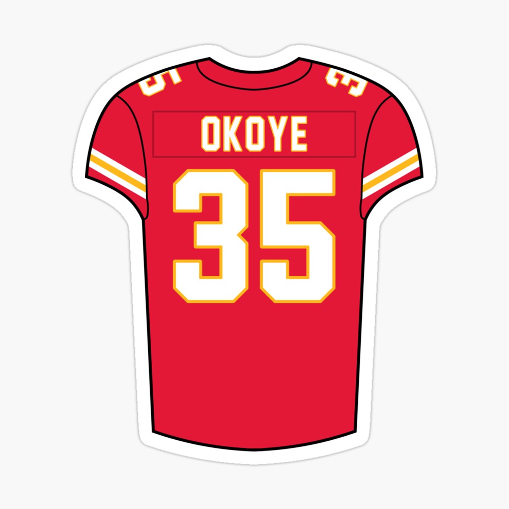 Christian Okoye Home Jersey Sticker for Sale by designsheaven