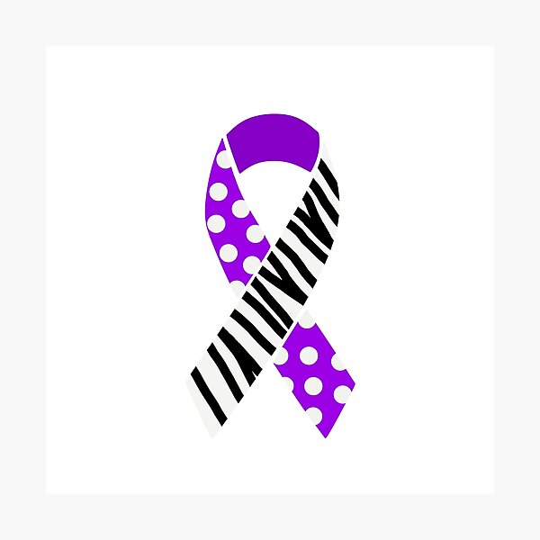 Item preview, Purple and Zebra Print Awareness Ribbon (MCAS and EDS) designed and sold by nklange240.