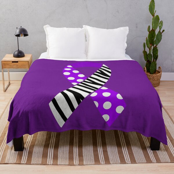 Item preview, Purple and Zebra Print Awareness Ribbon (MCAS and EDS) designed and sold by nklange240.