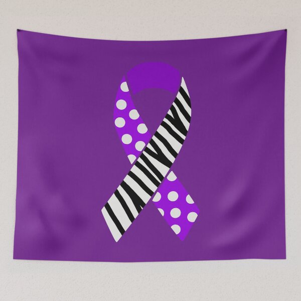 Item preview, Purple and Zebra Print Awareness Ribbon (MCAS and EDS) designed and sold by nklange240.
