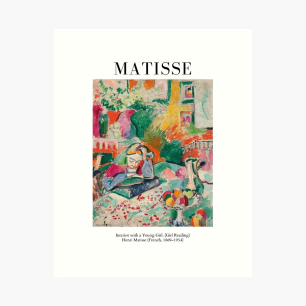 Item preview, Interior with a Young Girl. (Girl Reading), by Henri Matisse. designed and sold by Historical Paintings.