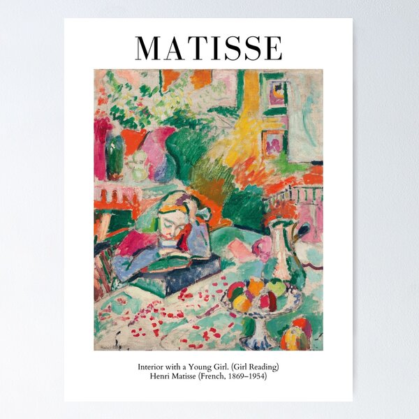 Item preview, Interior with a Young Girl. (Girl Reading), by Henri Matisse. designed and sold by Historical Paintings.