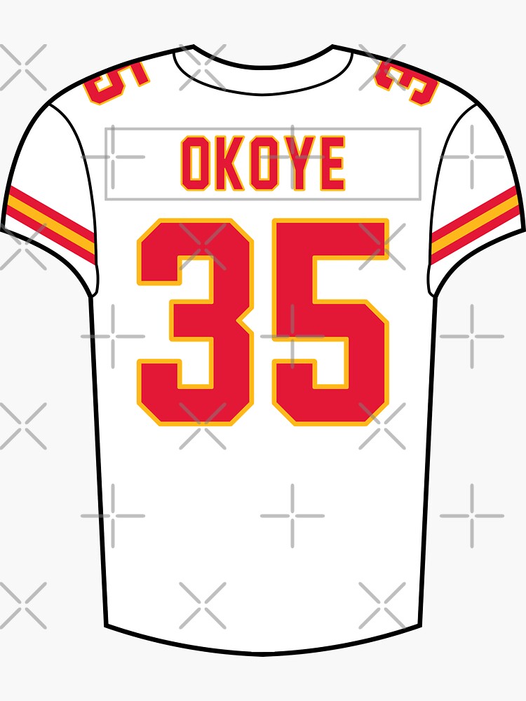 Christian Okoye Away Jersey Sticker for Sale by designsheaven