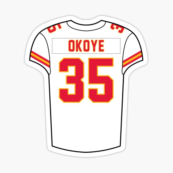 Christian Okoye Home Jersey Sticker for Sale by designsheaven