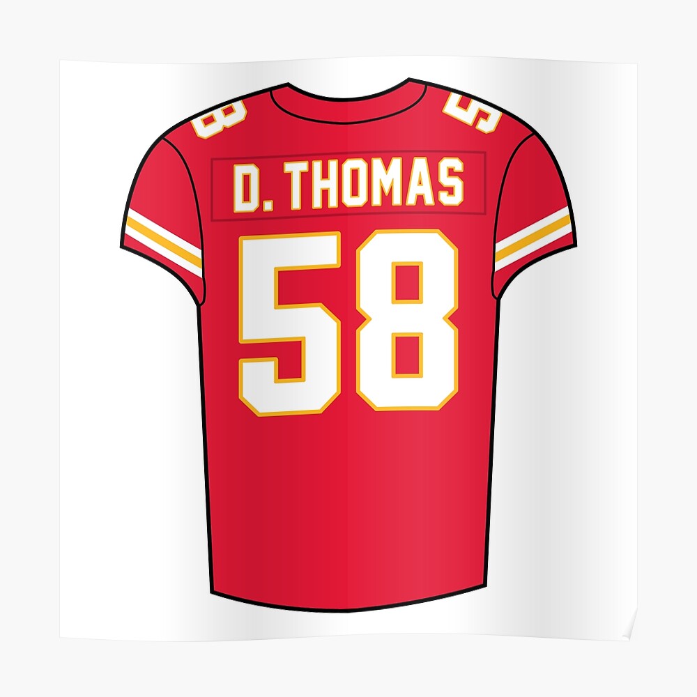 Derrick Thomas Home Jersey Poster for Sale by designsheaven