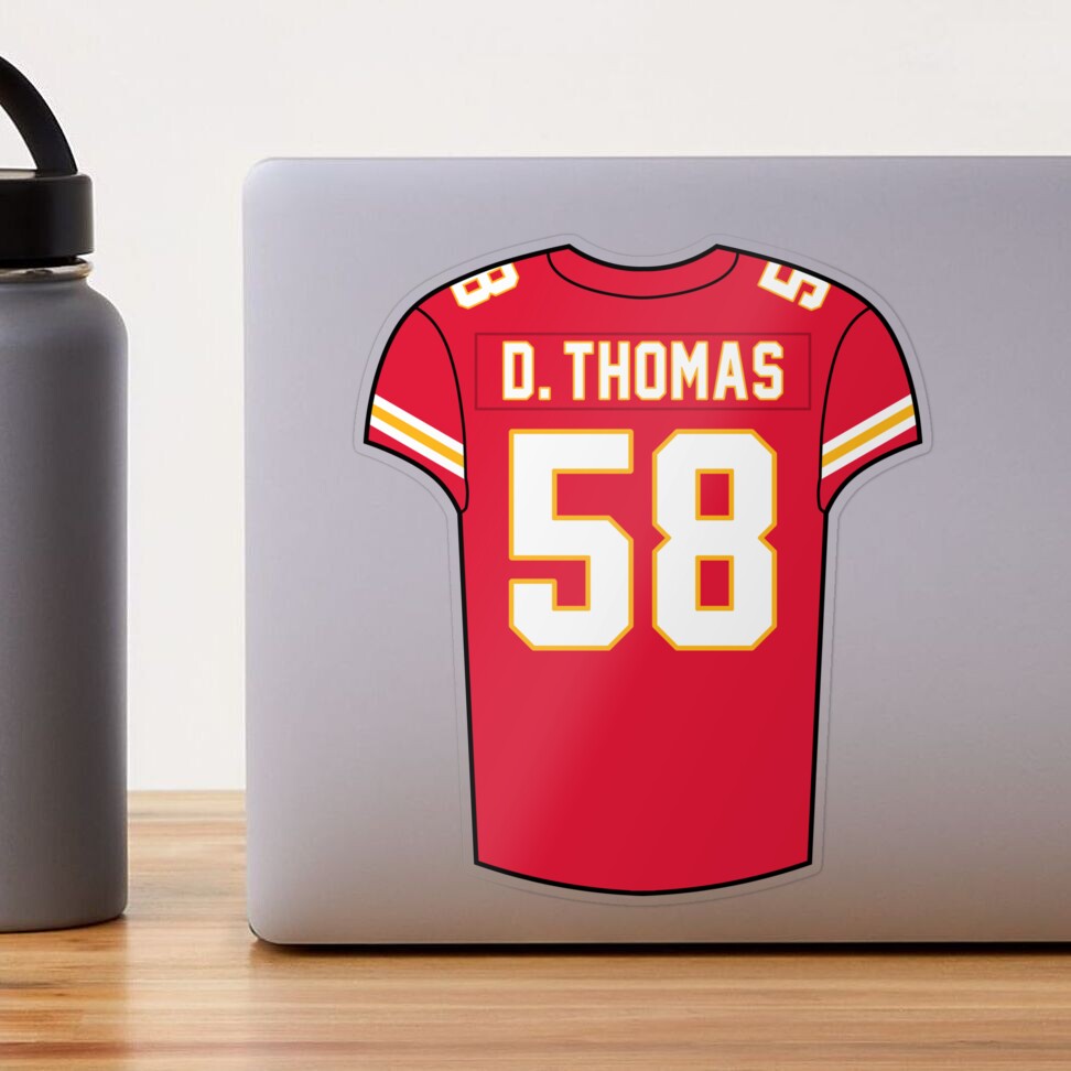 Derrick Thomas Home Jersey Sticker for Sale by designsheaven