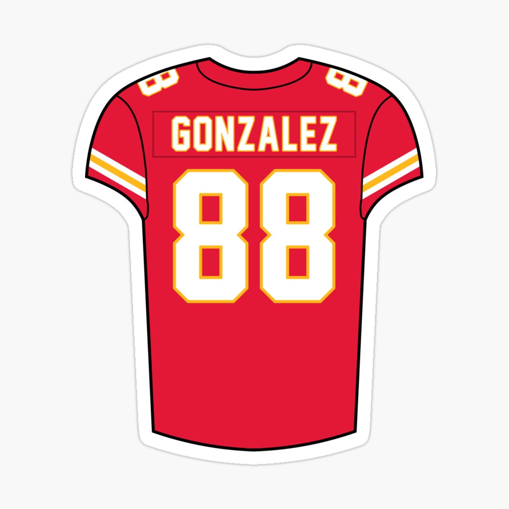 Tony Gonzalez Away Jersey Sticker for Sale by designsheaven