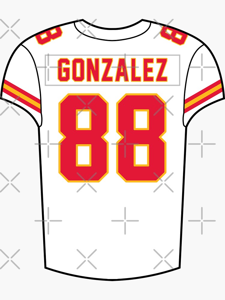 Tony Gonzalez Away Jersey' Sticker for Sale by designsheaven