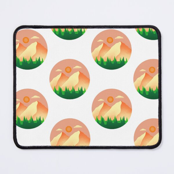 Item preview, Cute Sunset Sun Mountain Tree Cartoon Illustration designed and sold by DGFNI.