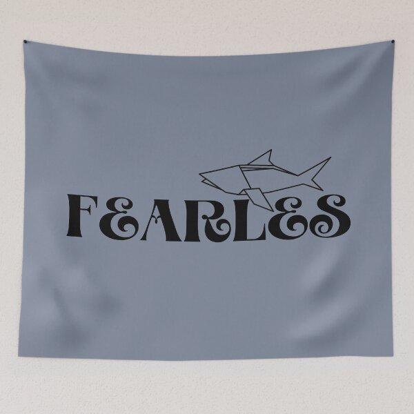 Item preview, FEARLESS con tiburón de origami designed and sold by PrintCutScore.