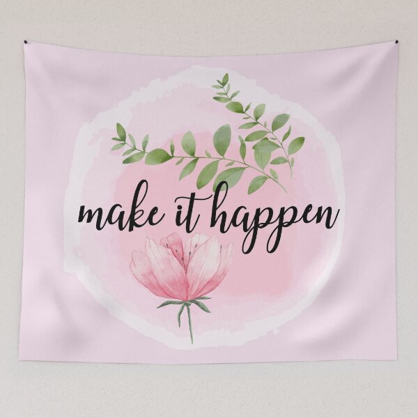 Item preview, Make it happen- inspiration quote designed and sold by BronikowskiART.