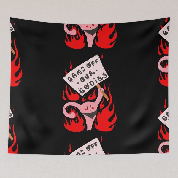 Item preview, bans off our bodies womens rights angry uterus designed and sold by Gossip Rag.