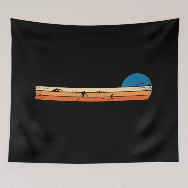 Item preview, Triathlon - swim, bike, run - retro sunset  designed and sold by Pau Baz.