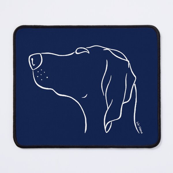 Item preview, Magyar Vizsla silhouette outline white designed and sold by LivHana.