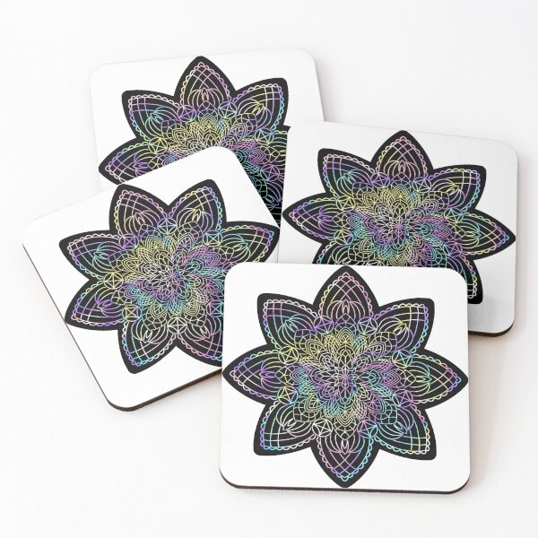 Item preview, Iridesent Mandala on Black  designed and sold by For Art Sake.