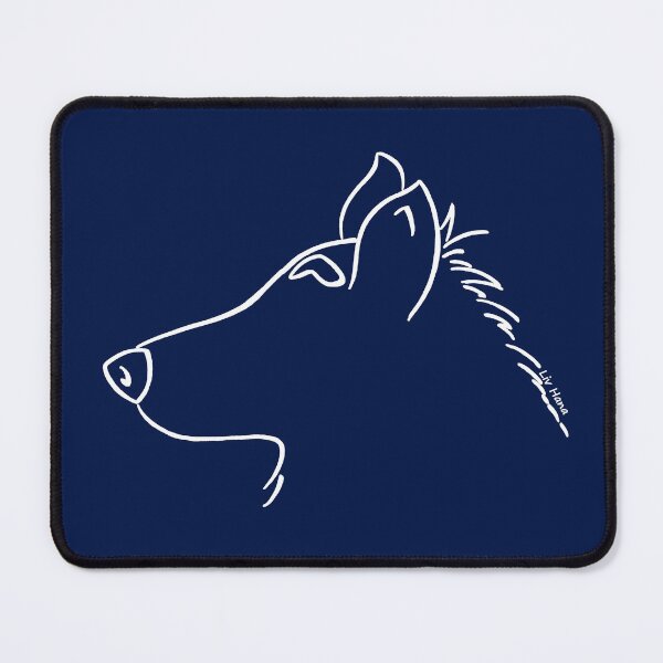 Item preview, German shepherd silhouette outline white designed and sold by LivHana.
