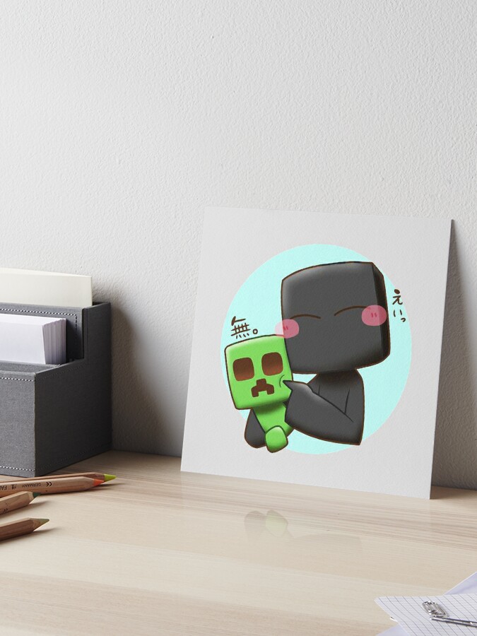 Minecraft Enderman and Creeper Postcard for Sale by ddkart