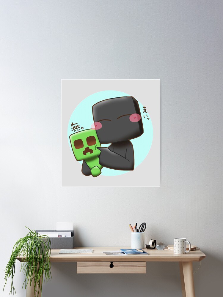 Minecraft Enderman and Creeper Postcard for Sale by ddkart