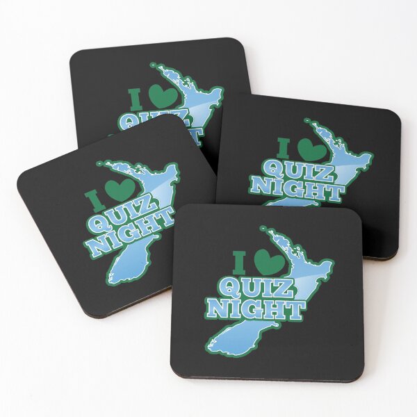 Item preview, I love QUIZ Night with New Zealand Map designed and sold by jazzydevil.