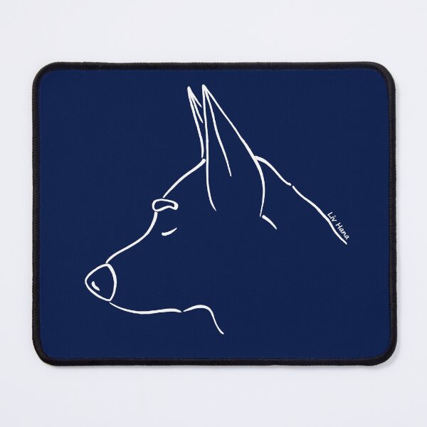 Item preview, Malinois silhouette outline white designed and sold by LivHana.