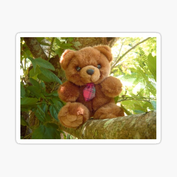 Red Tie Teddy Bear Sticker