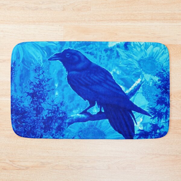 Item preview, BLUE CROW FLOWERS PATTERNS NATURE ART designed and sold by sharlesart.