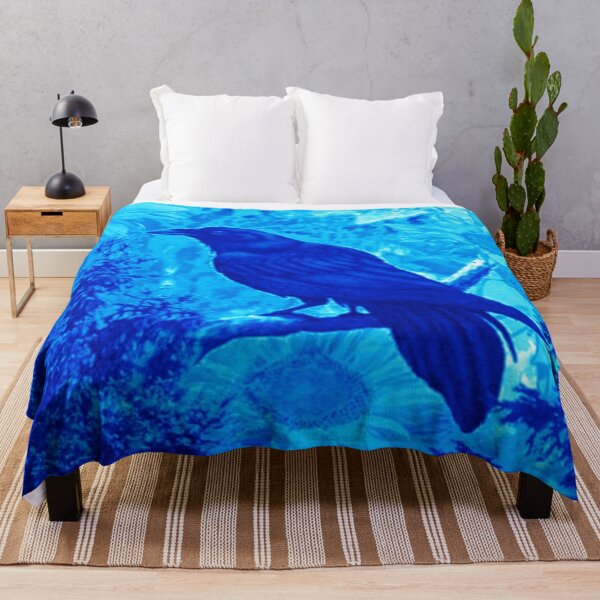 Item preview, BLUE CROW FLOWERS PATTERNS NATURE ART designed and sold by sharlesart.