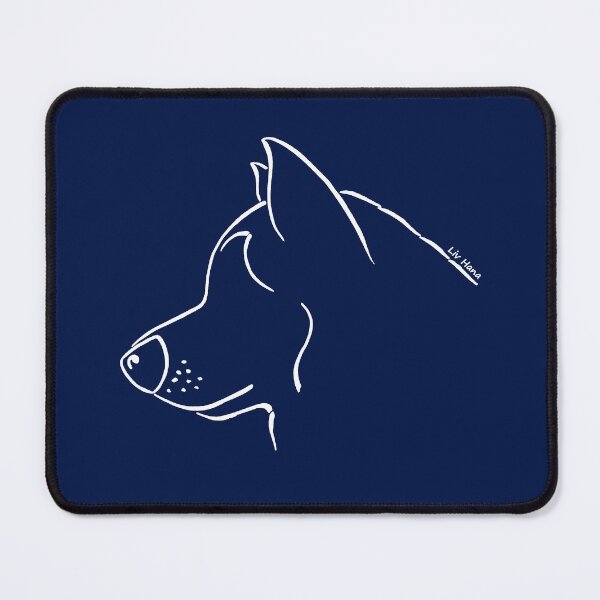 Item preview, Alaskan Malamute silhouette outline white designed and sold by LivHana.