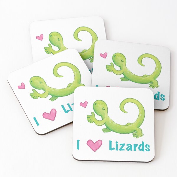 Item preview, I Heart Love Lizards Blowing Kiss - Lizard Blowing Kisses & Hearts designed and sold by gtgbrown.