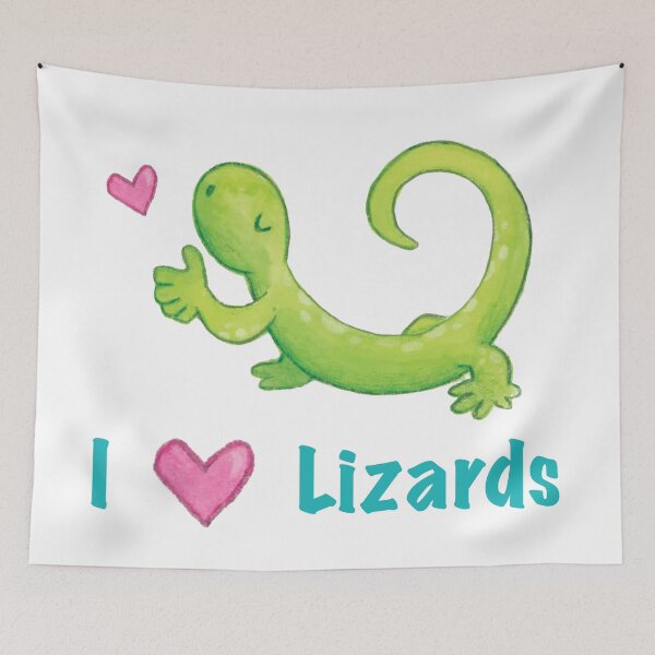Item preview, I Heart Love Lizards Blowing Kiss - Lizard Blowing Kisses & Hearts designed and sold by gtgbrown.