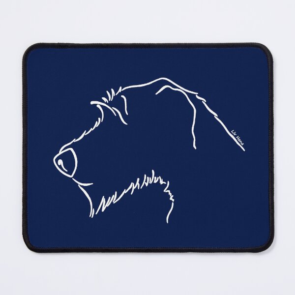 Item preview, Irish wolf silhouette outline white designed and sold by LivHana.
