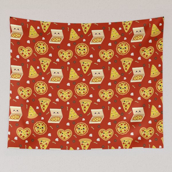 Item preview, Kawaii Pizza Seamless Pattern designed and sold by JDWCreations.