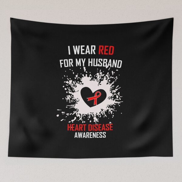 Item preview, I Wear Red For MY HUSBAND (Heart Disease Awareness) designed and sold by SE-design-.