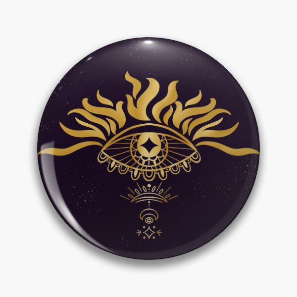 Item preview, witchy eye celestial gold illustration designed and sold by sunburntbagels.