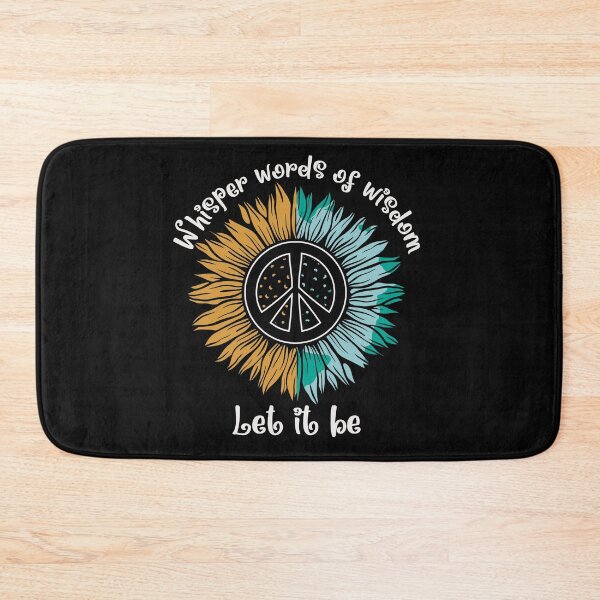 Item preview, 70s Retro Sunflower and Peace Sign-Let It Be designed and sold by Lovemountain.