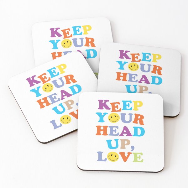 Item preview, KEEP YOUR HEAD UP, LOVE (v. white) designed and sold by HaiLeesDesign.