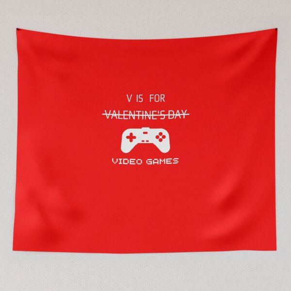 Item preview, V Is For Video Games - Valentine's Day Kids designed and sold by LUX2Boutique ★★★★★.