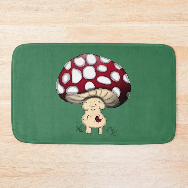 Item preview, Happy mushroom person with ladybug  designed and sold by DemonicGloom.