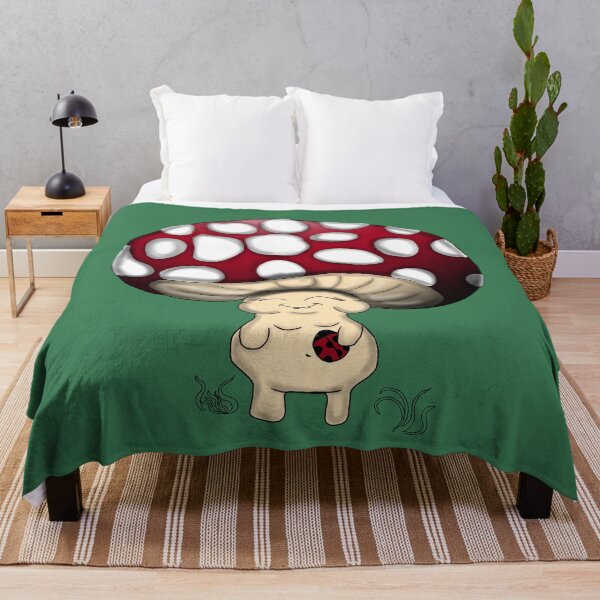 Item preview, Happy mushroom person with ladybug designed and sold by DemonicGloom.