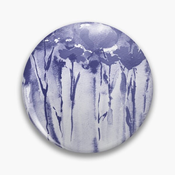 Item preview, Purple Blue Very Peri Abstract Watercolor Flower Garden I designed and sold by Irina Sztukowski.
