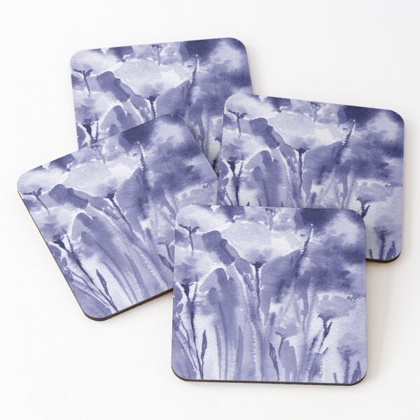 Item preview, Purple Blue Very Peri Abstract Watercolor Flower Garden II designed and sold by Irina Sztukowski.