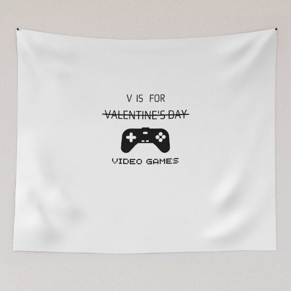 Item preview, V Is For Video Games - Valentine's Day Kids designed and sold by LUX2Boutique ★★★★★.