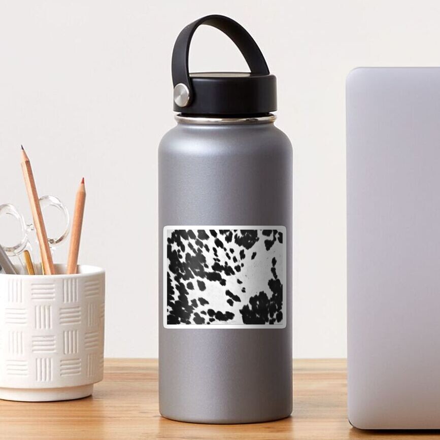 Faux Cowhide Black and White 3 Sticker